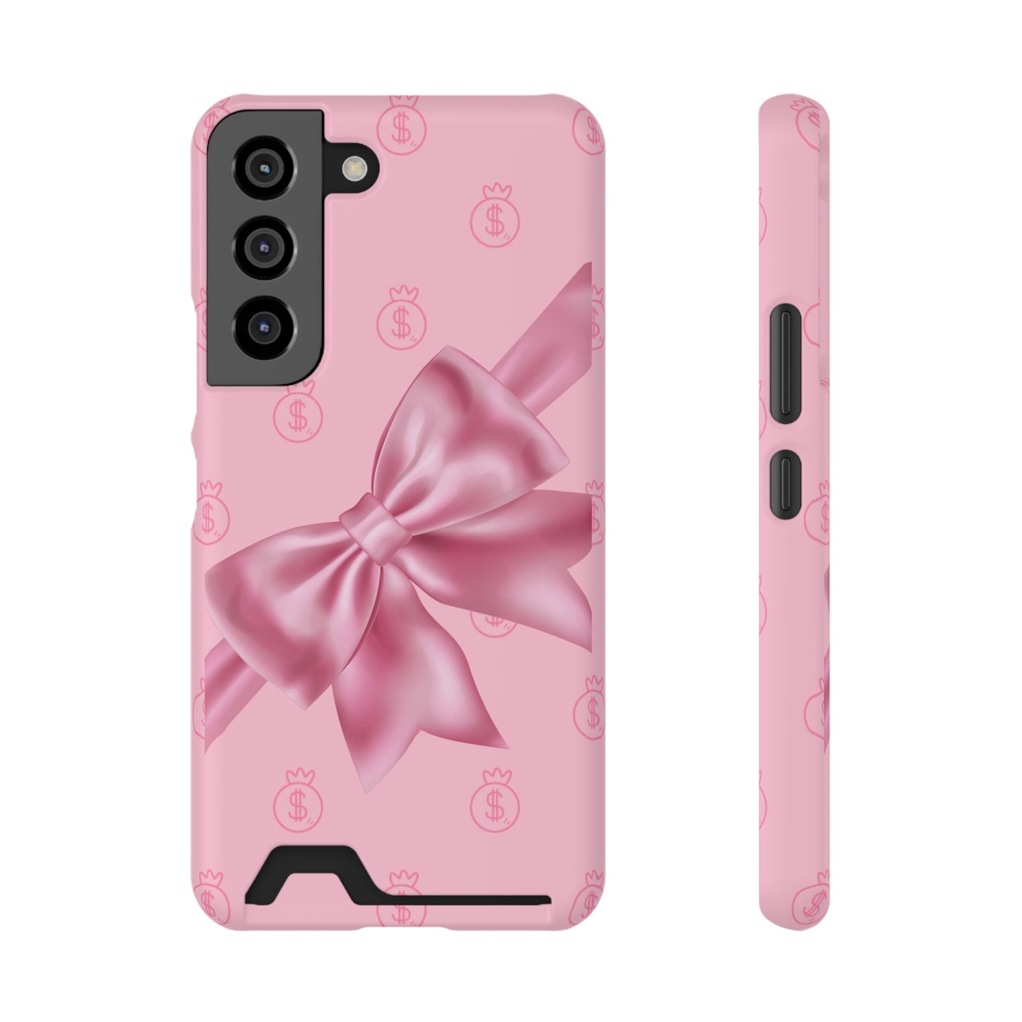 Money and Bows Phone Case with Card Holder - The Eggy's store