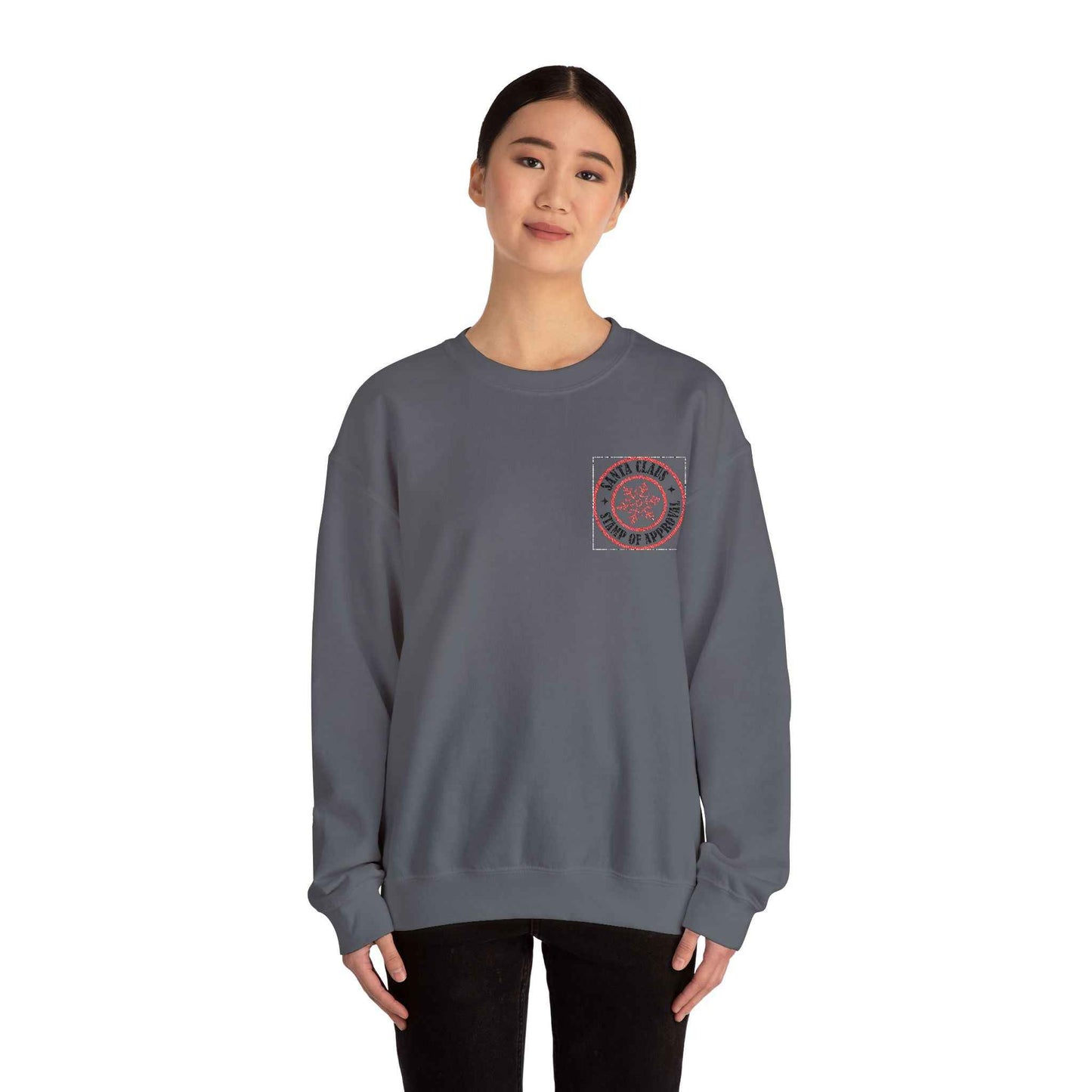 Embroidered Christmas Stamp Sweatshirt for Adults