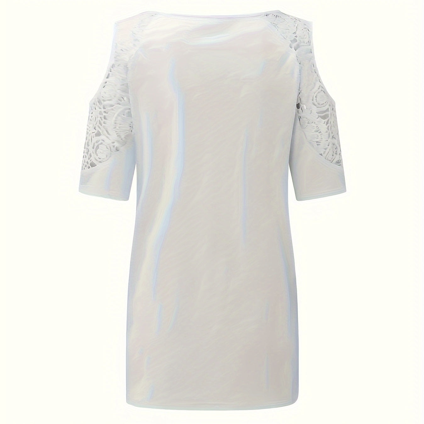 Women's Floral Off Shoulder Top with V-neck Floral Print and Contrasting Lace Blouse - The Eggy's store