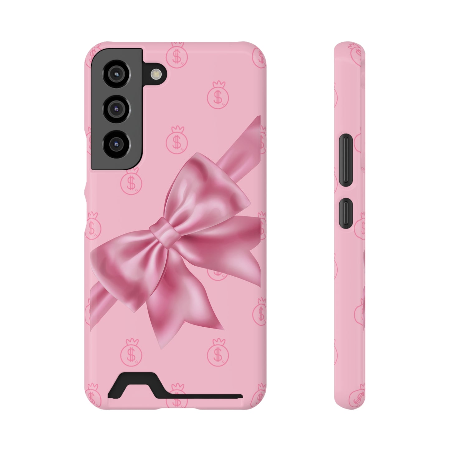 Money and Bows Phone Case with Card Holder - The Eggy's store