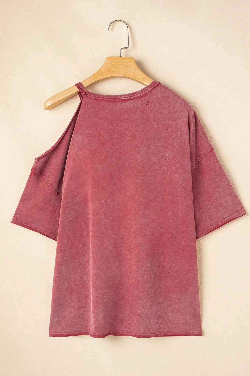 One Shoulder Half Sleeve Oversized Tunic T Shirt