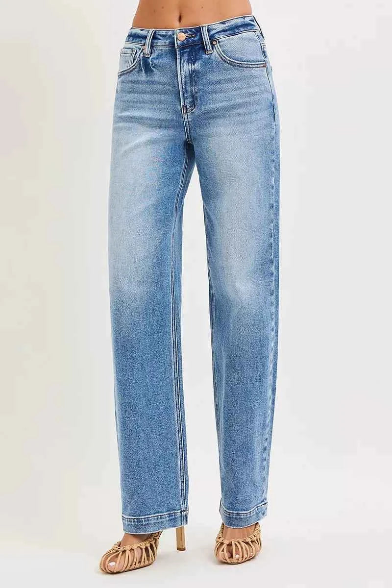 RISEN High Rise Wide Baggy Jeans