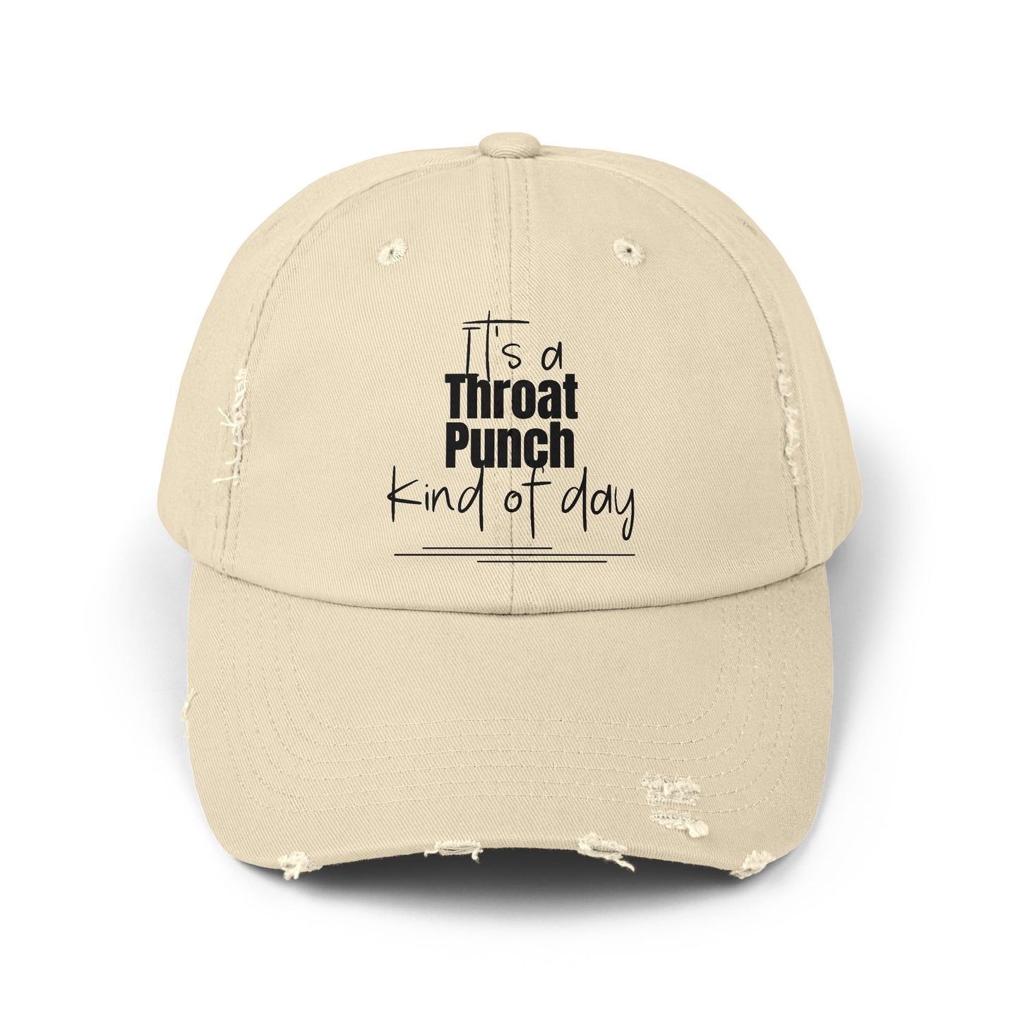 Throat Punch Hat: Unisex Distressed Cap - The Eggy's store