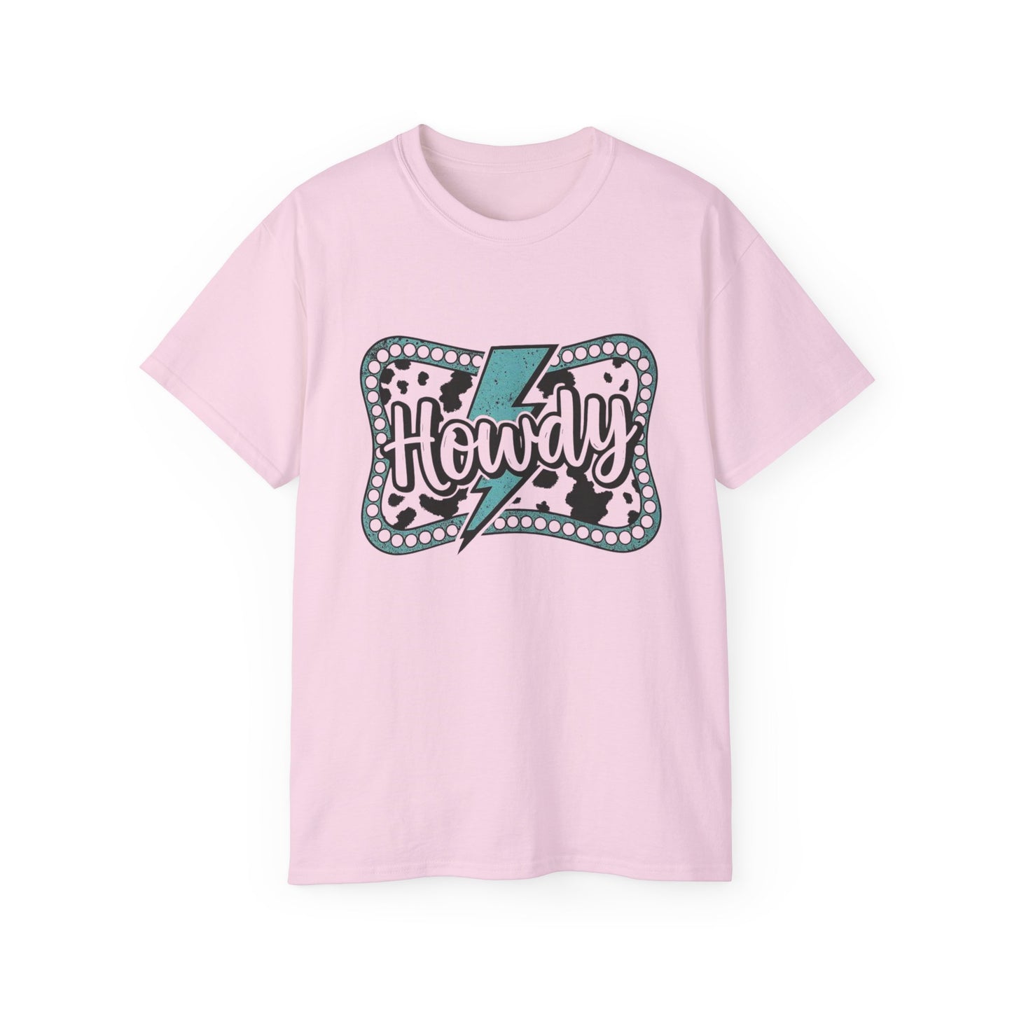 Howdy Lightning Graphic Tee - Fun Unisex Cotton Women's T-Shirt for Summer, Festivals, Casual Wear - The Eggy's store
