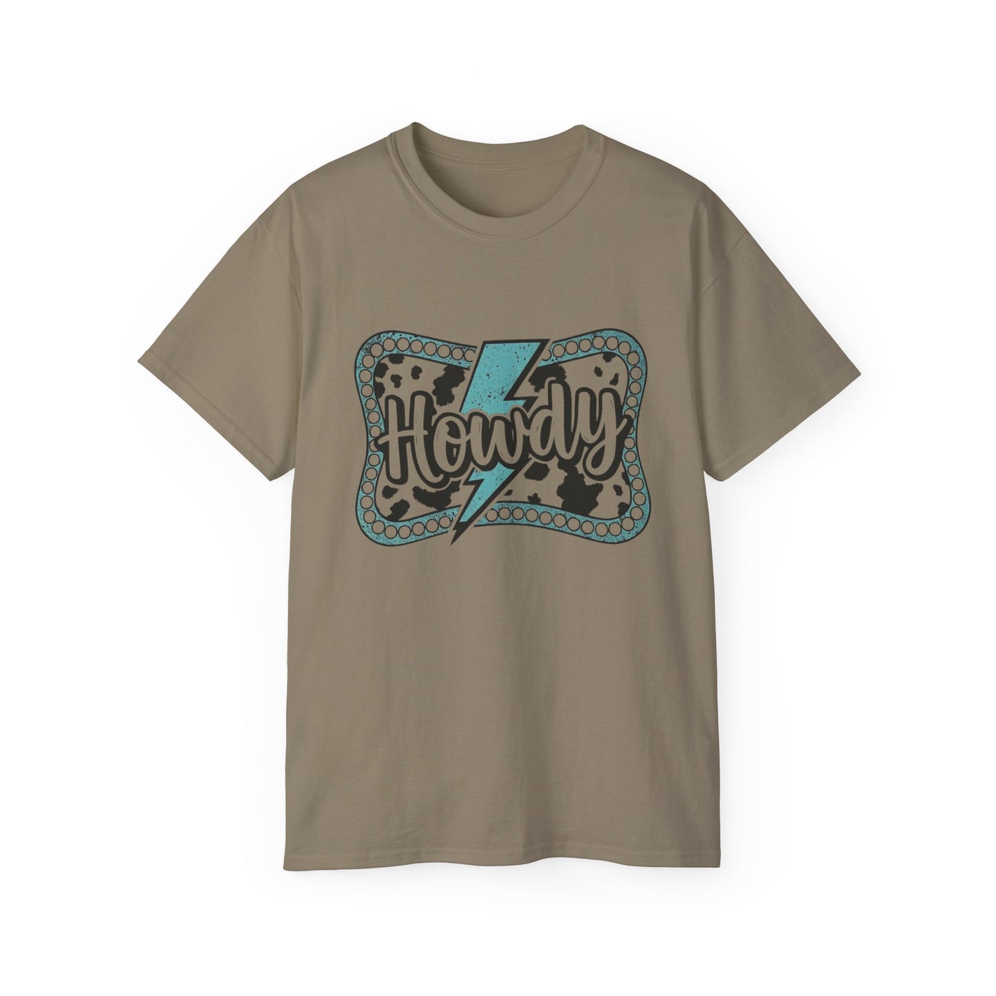 Howdy Lightning Graphic Tee - Fun Unisex Cotton Women's T-Shirt for Summer, Festivals, Casual Wear - The Eggy's store