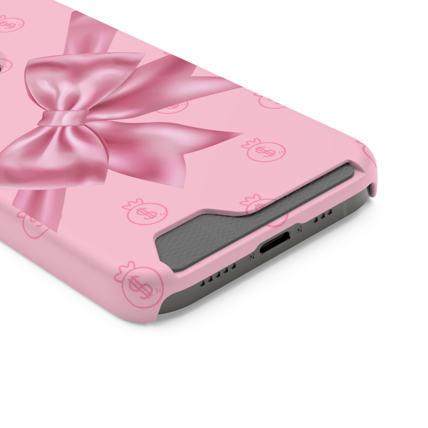 Money and Bows Phone Case with Card Holder