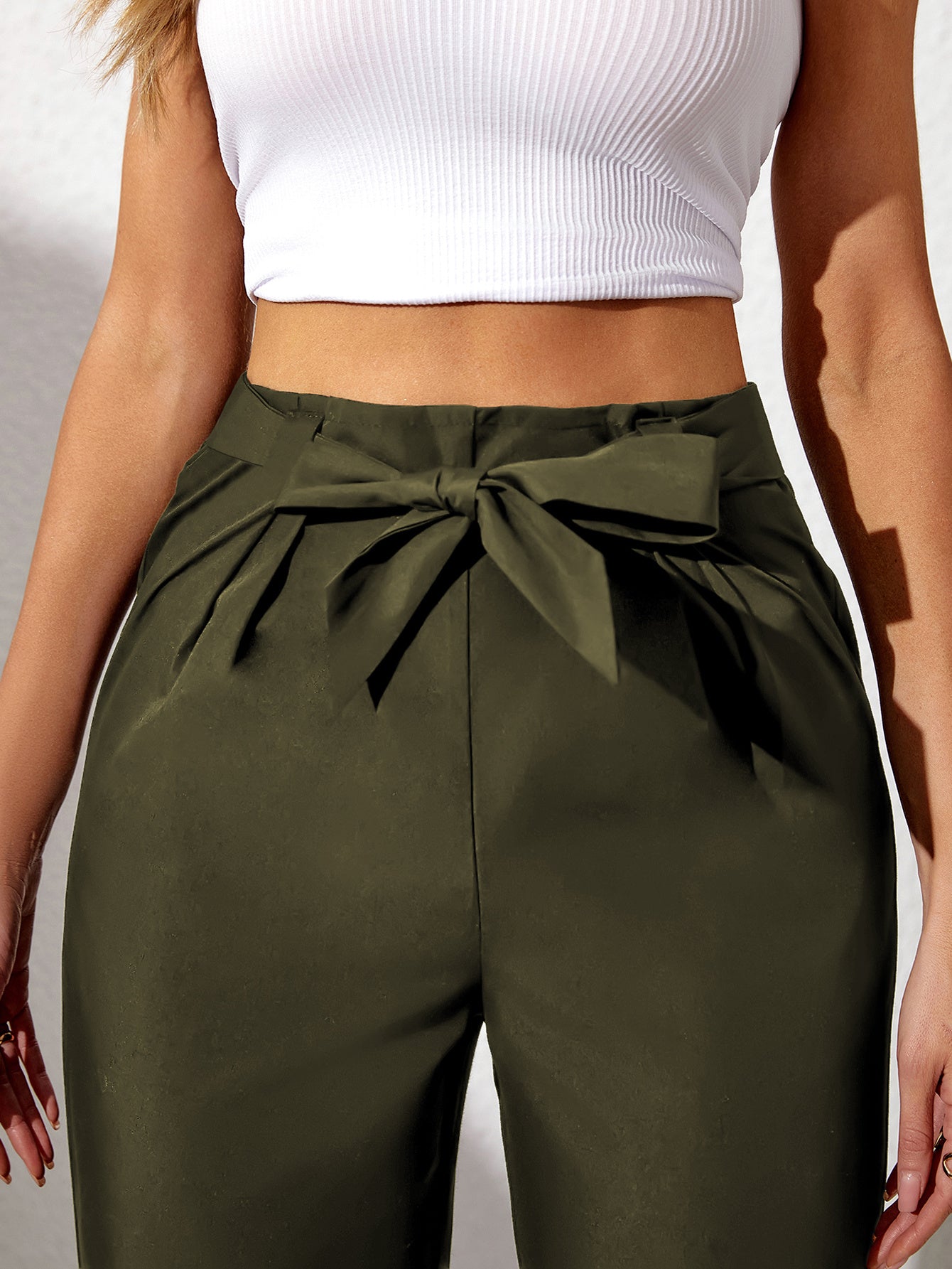 Plus Size Casual Pants with Ankle Strap for Women - The Eggy's store