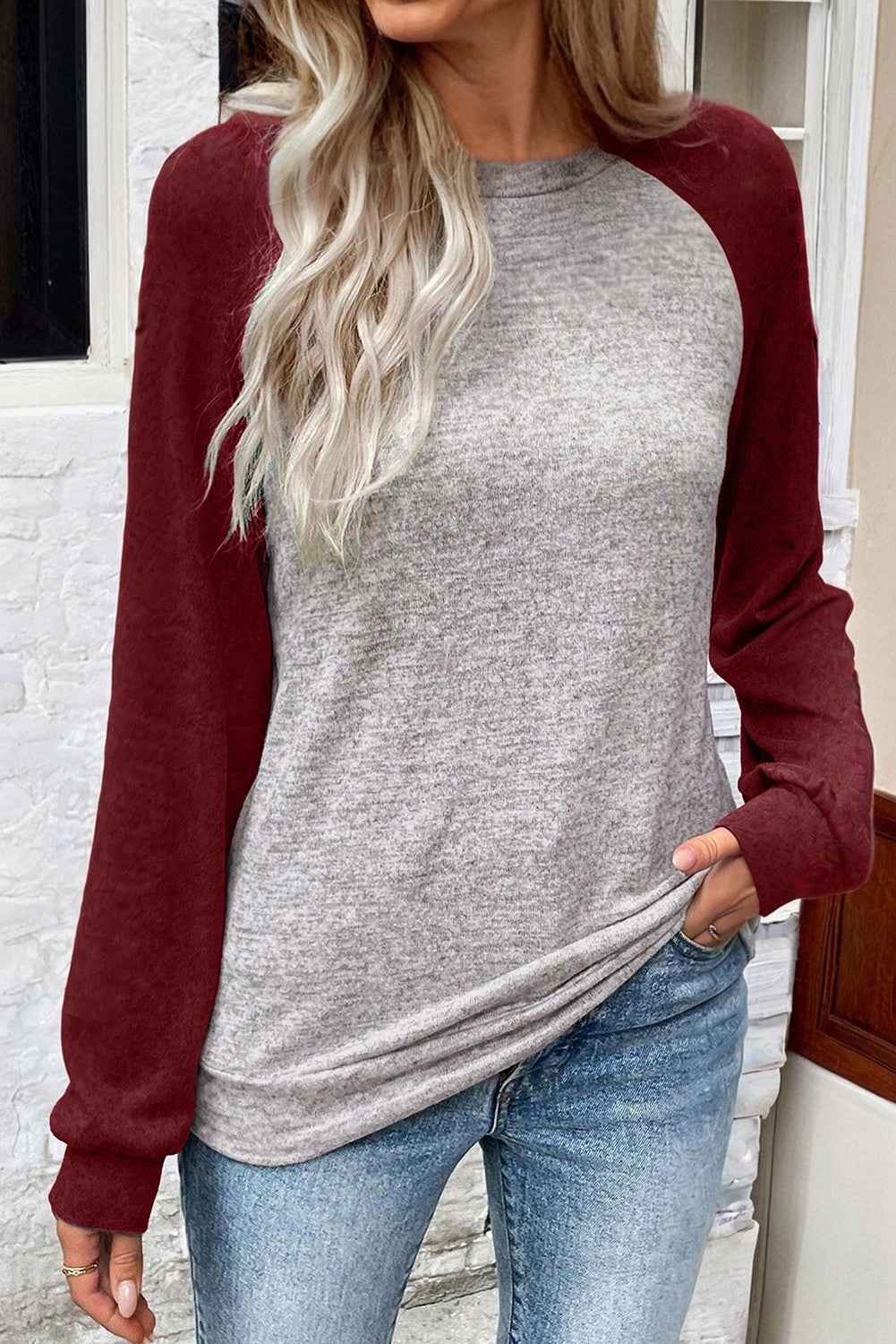 Colorblock Raglan Long Sleeve T-Shirt