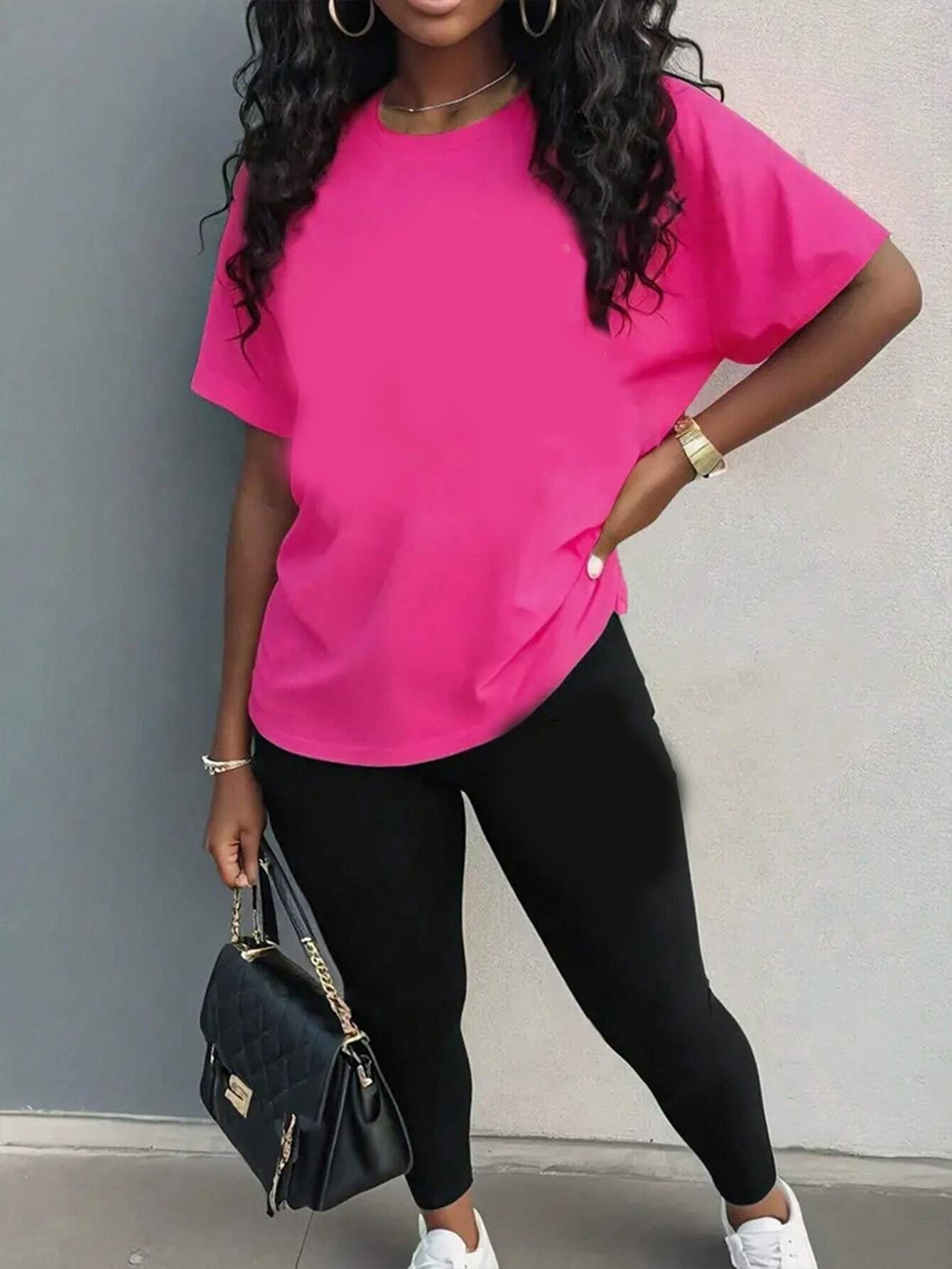 Alphabet Women's T-Shirt Leggings Set - Round Neck Top and Pantsuit Set for Women - The Eggy's store