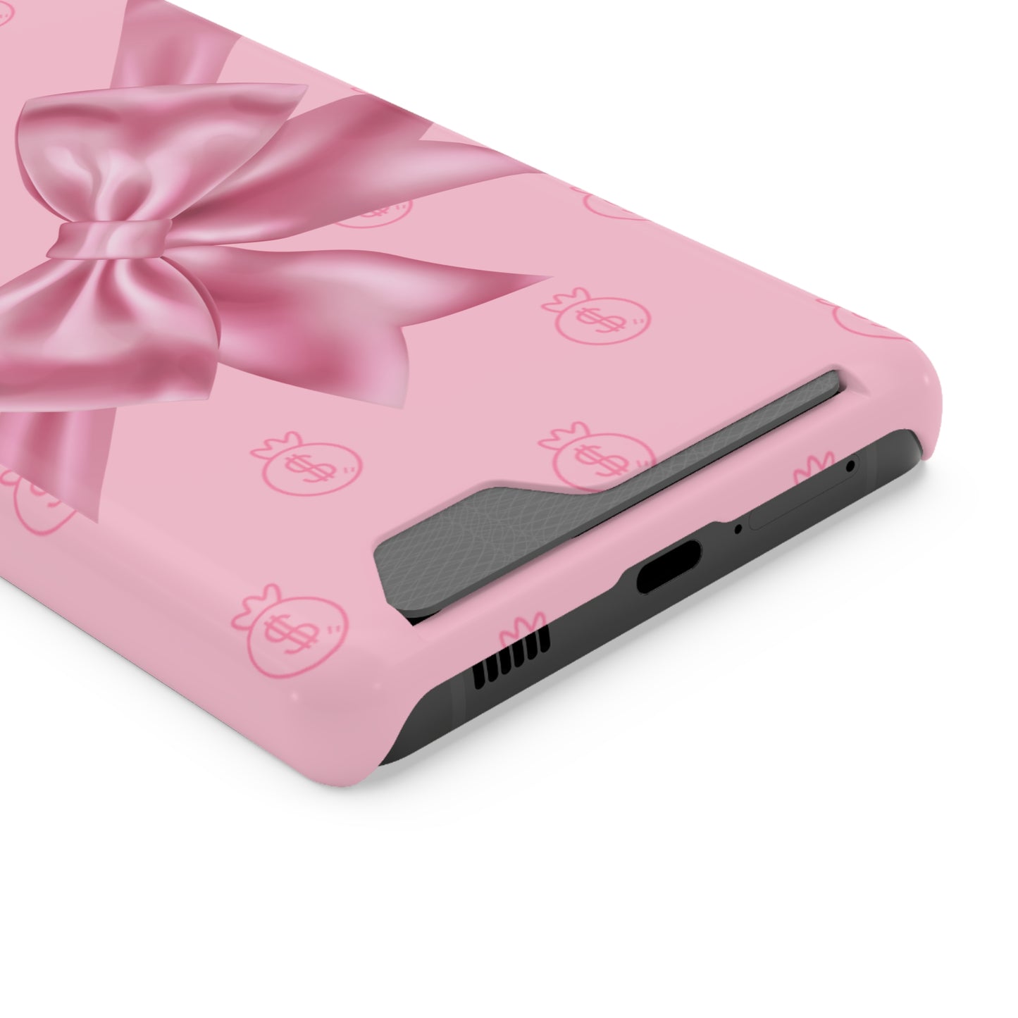 Money and Bows Phone Case with Card Holder