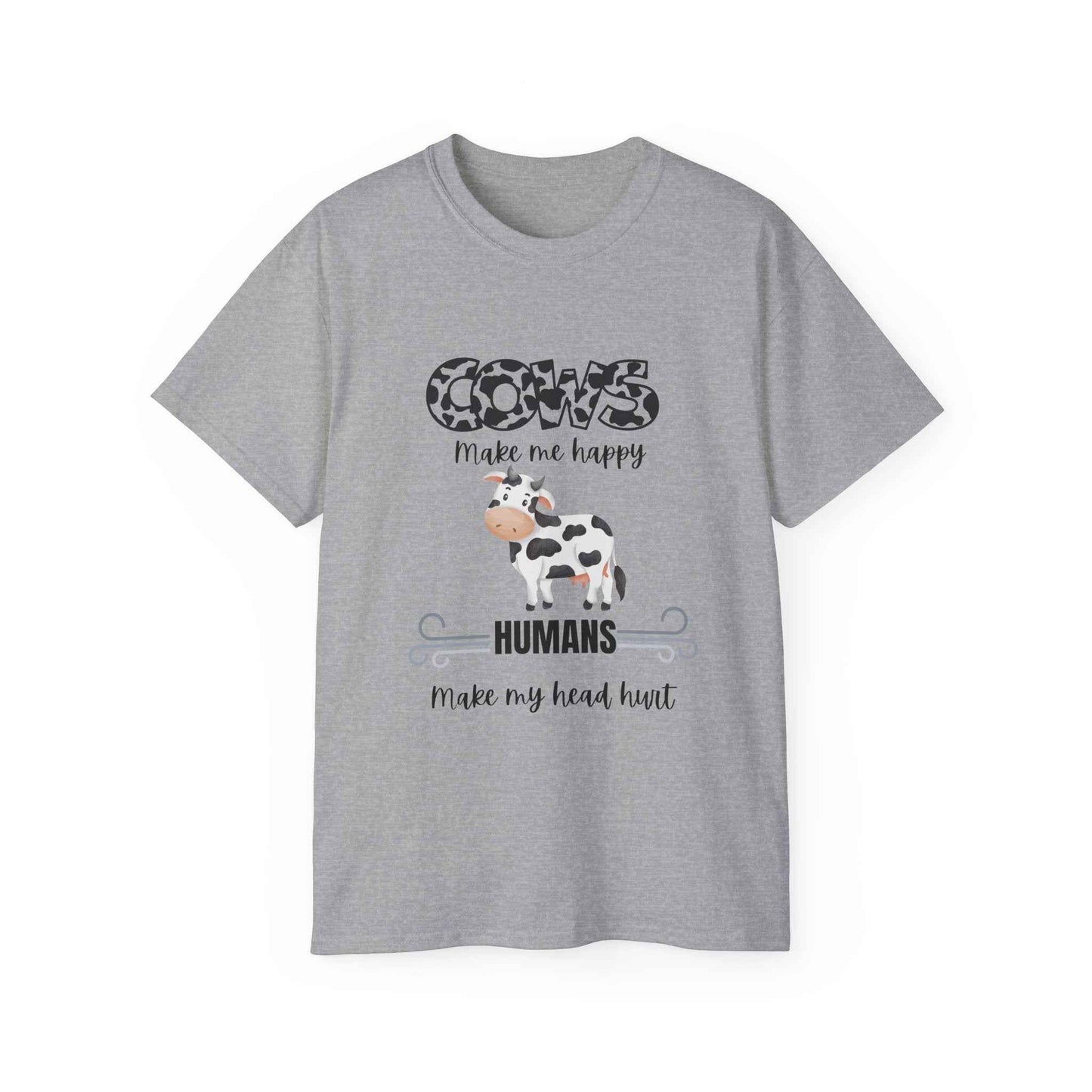 Grumpy Cow Adult T-shirt