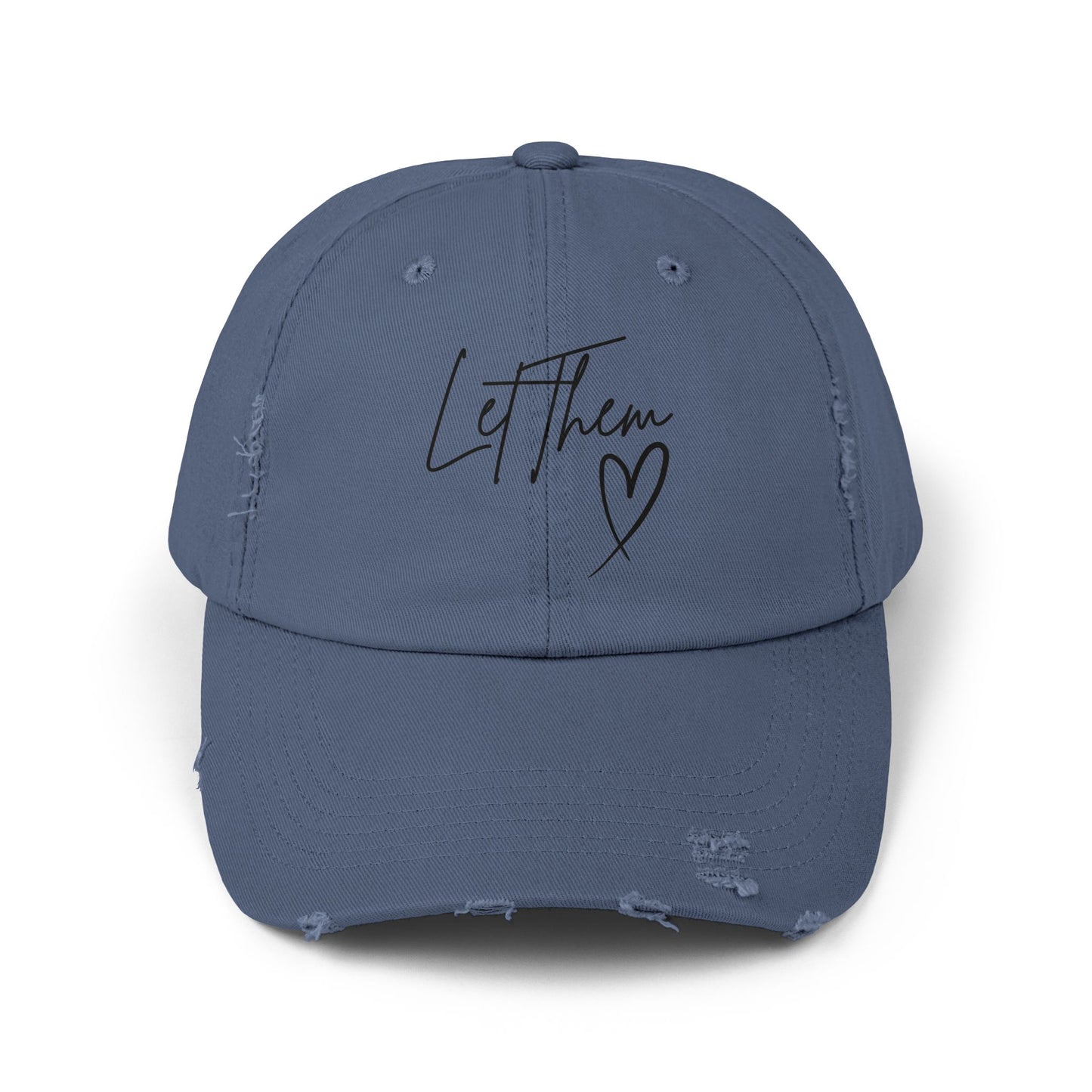 Let Them Distressed Hat Design - Unique Distressed Hat Design - The Eggy's store