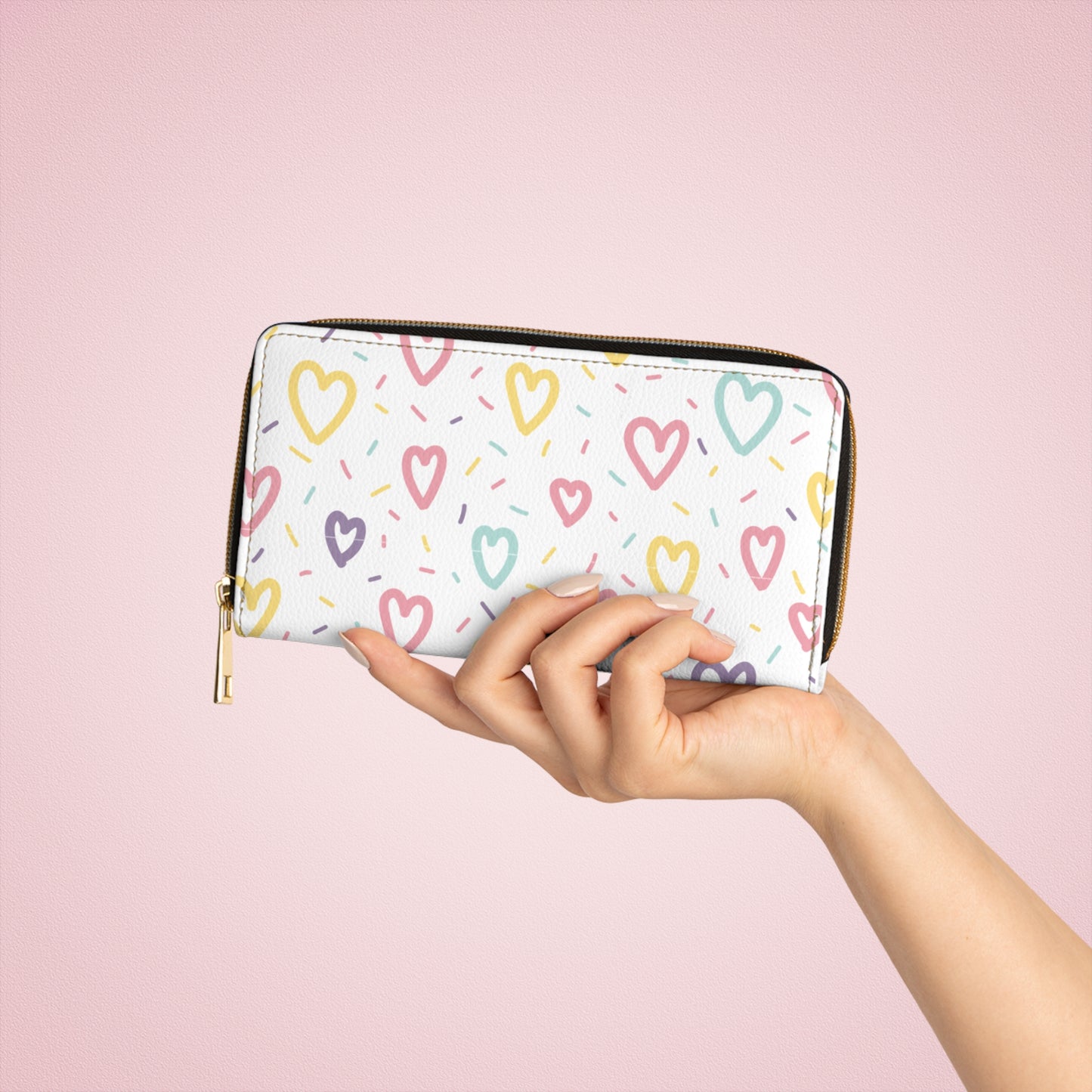 Love Zipper Wallet - Stylish and Functional Wallet for Everyday Use - The Eggy's store