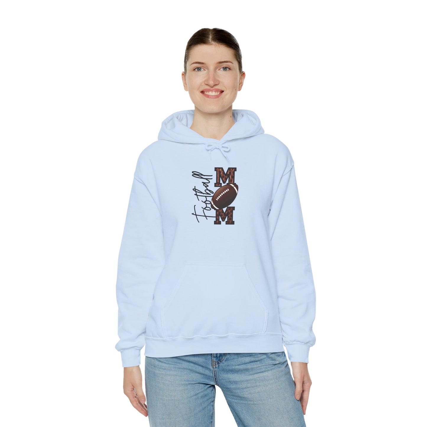 Football Mom: Adult Hooded Sweatshirt