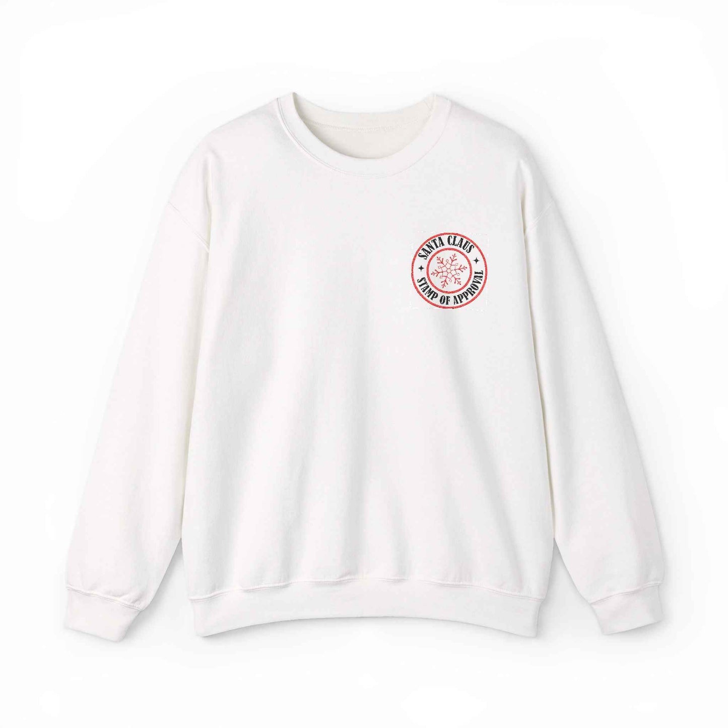Embroidered Christmas Stamp Sweatshirt for Adults