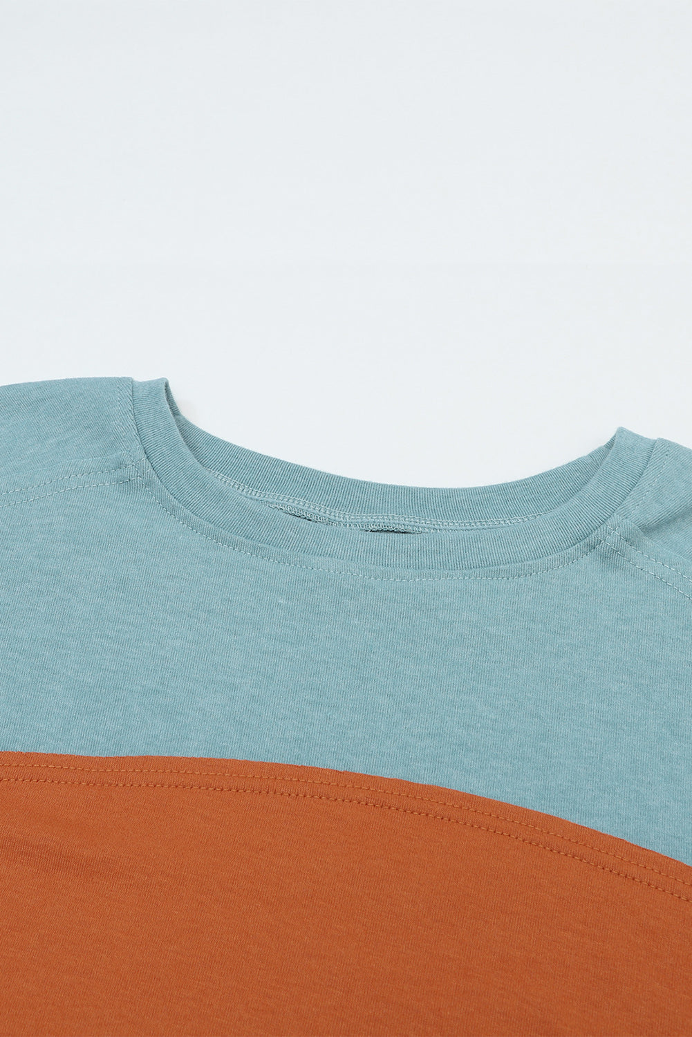 Green Colorblock Striped Bishop Sleeve Top with Side Slits Women's Top - The Eggy's store