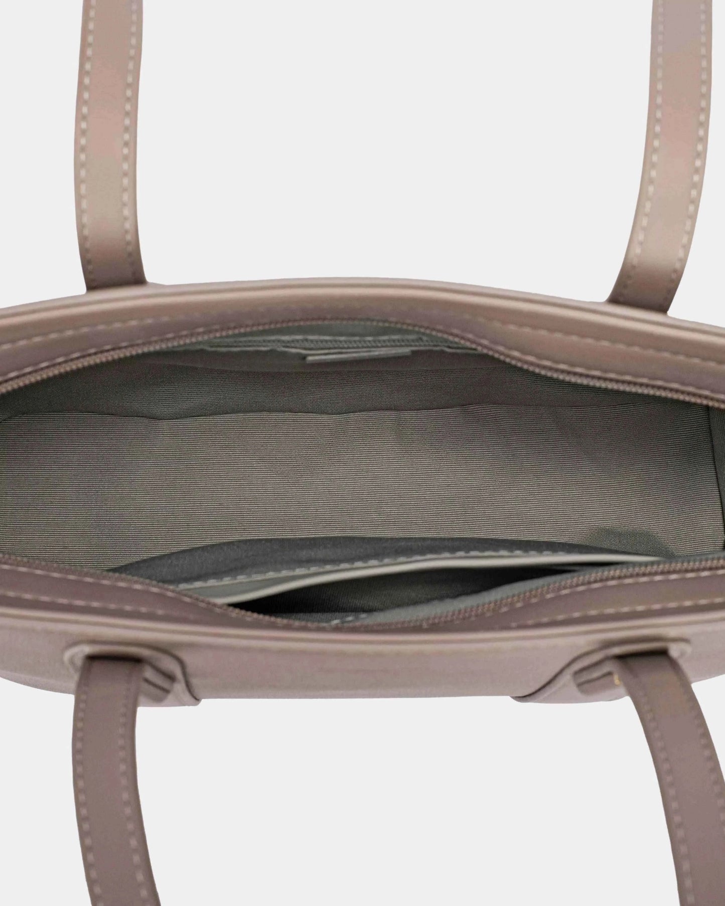 Leather Tote Bag with Gold Hardware