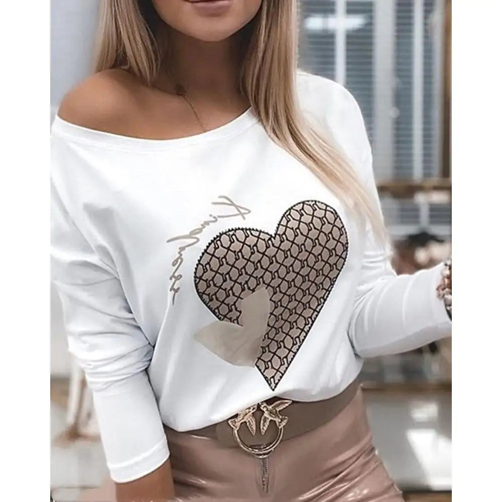 Spot Women's Off-the-Shoulder Long Sleeve Blouse