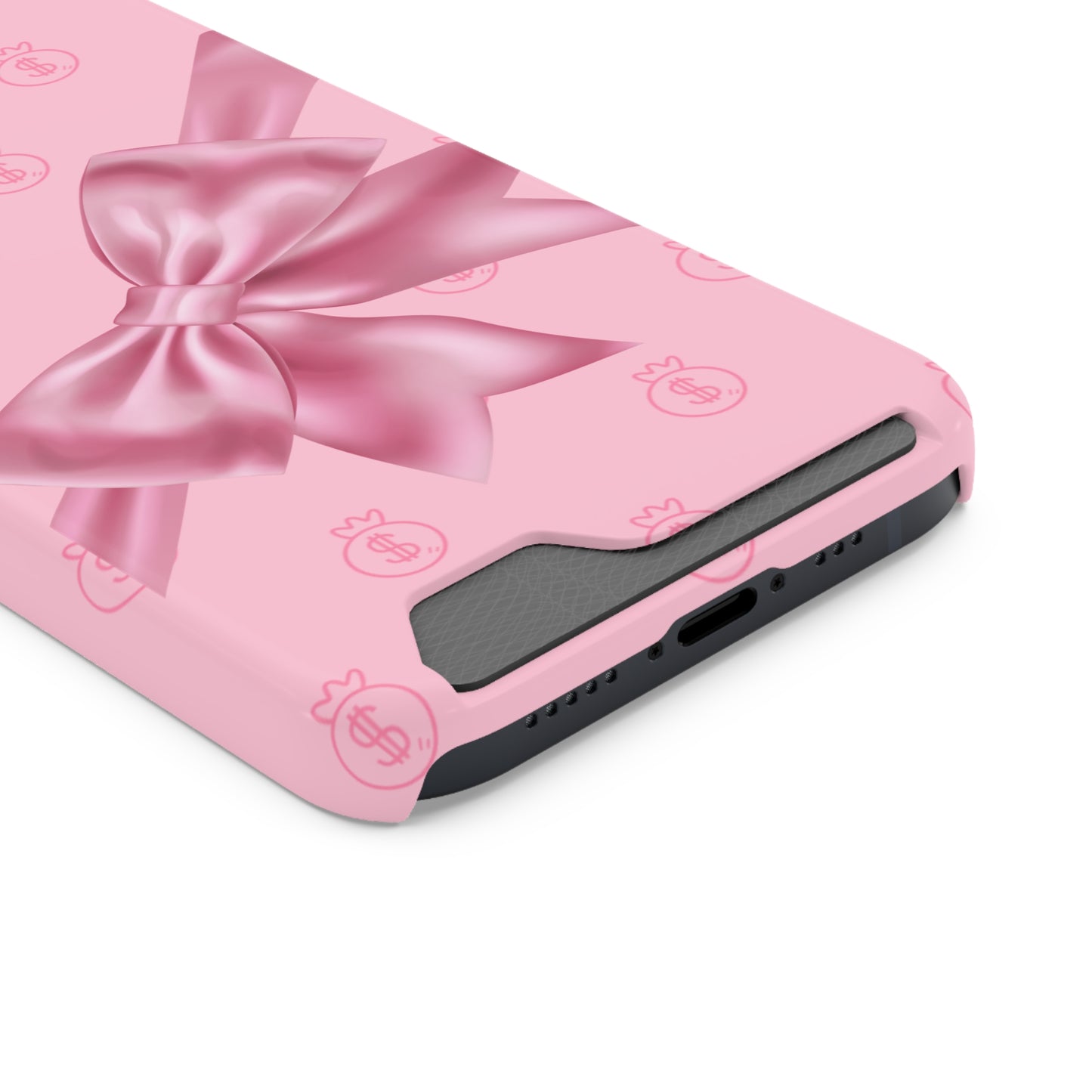Money and Bows Phone Case with Card Holder
