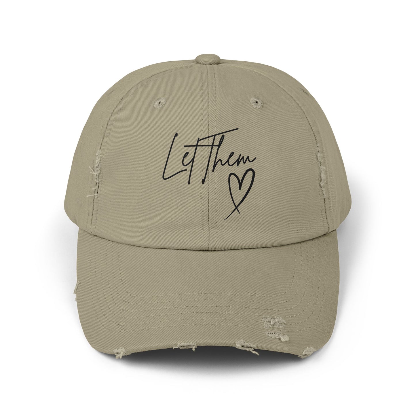 Let Them Distressed Hat Design - Unique Distressed Hat Design - The Eggy's store