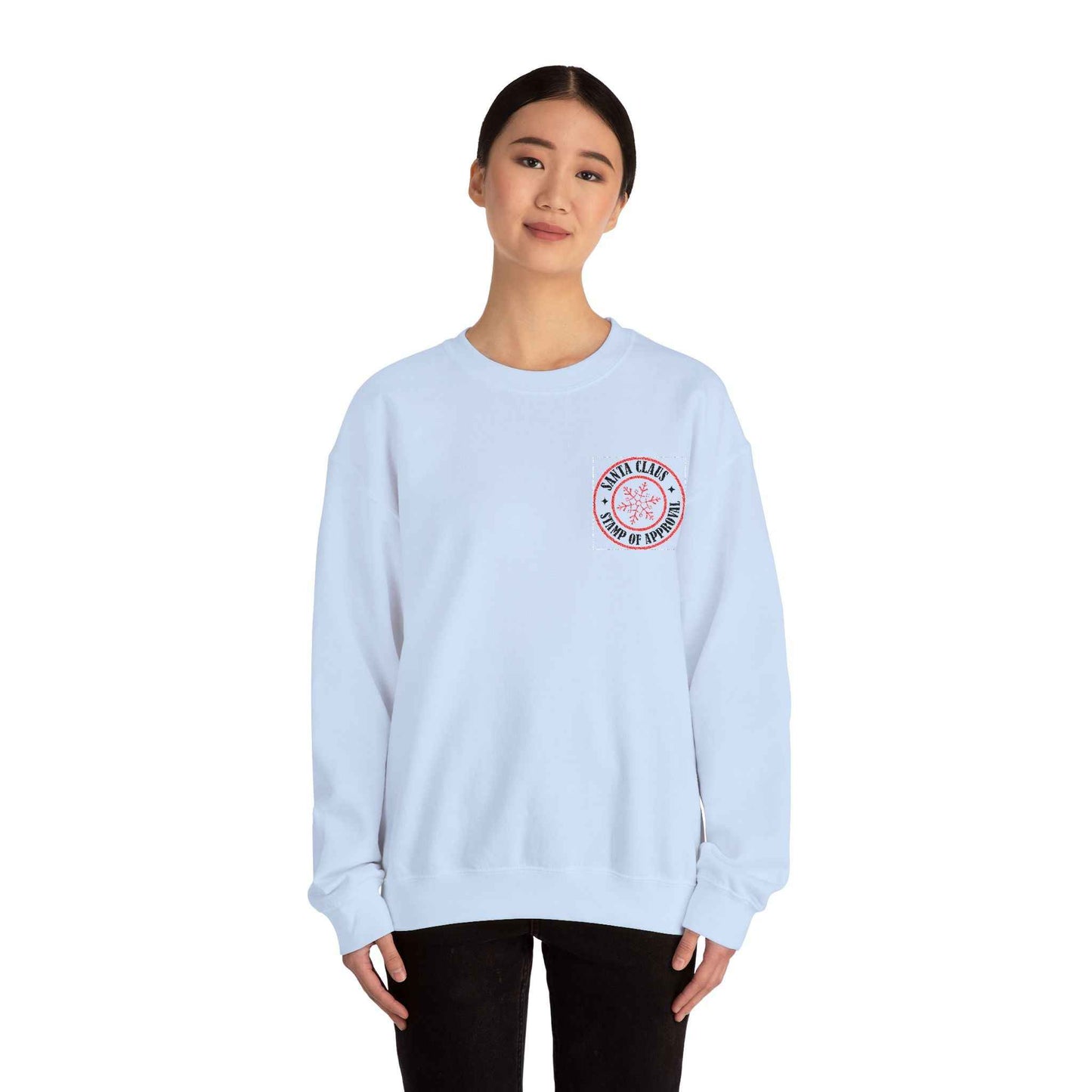 Embroidered Christmas Stamp Sweatshirt for Adults
