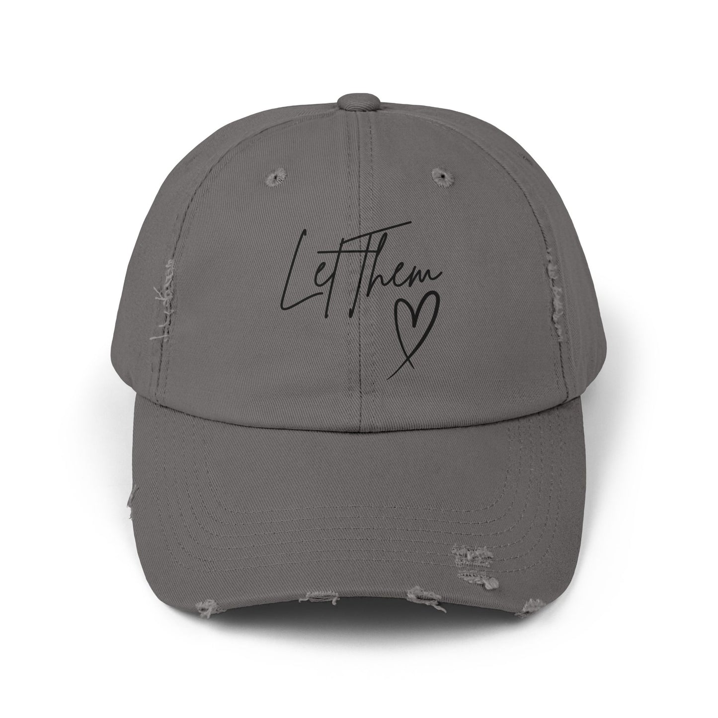 Let Them Distressed Hat Design - Unique Distressed Hat Design - The Eggy's store