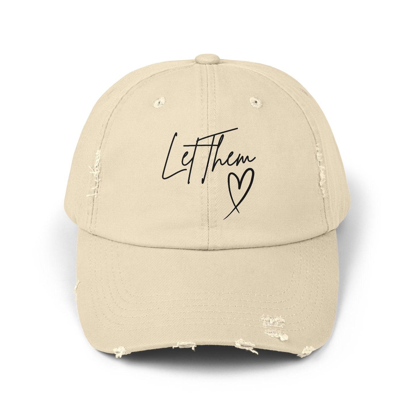 Let Them Distressed Hat Design - Unique Distressed Hat Design - The Eggy's store