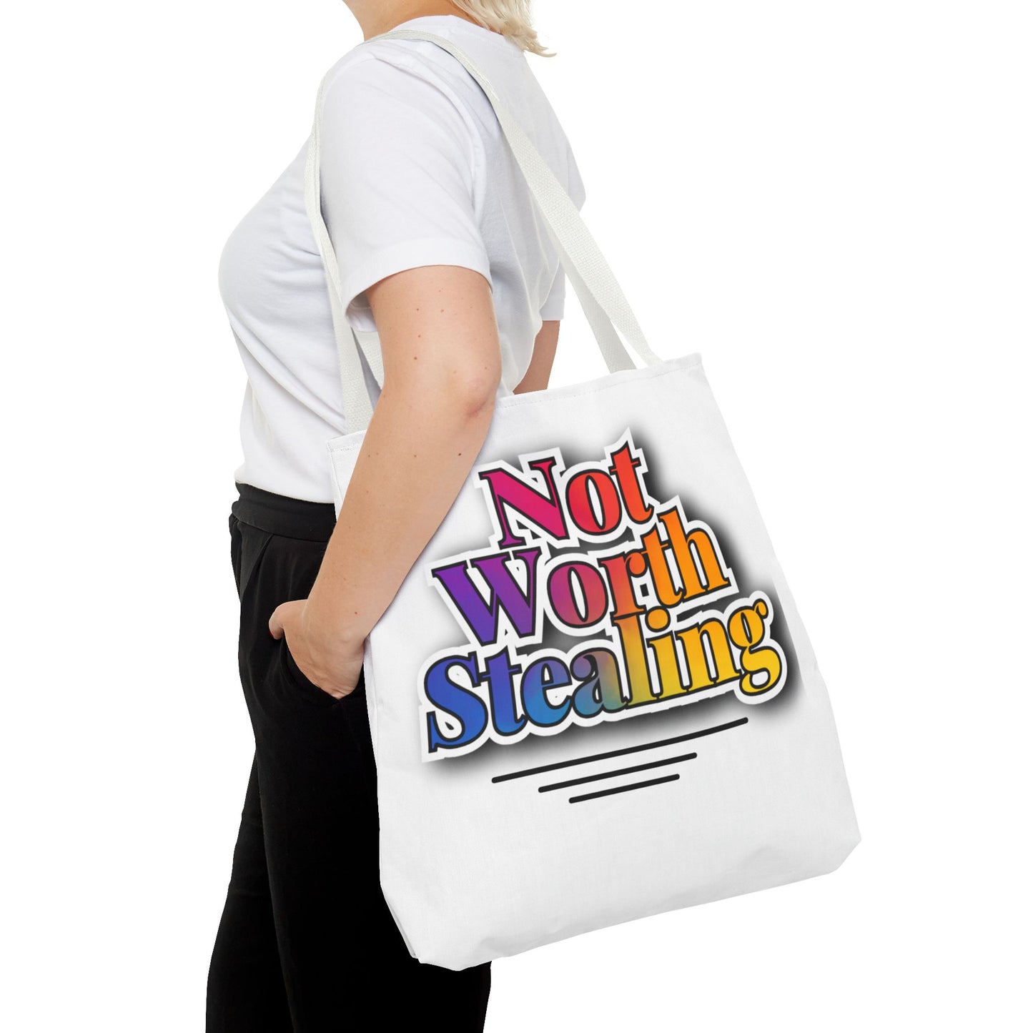 Not Worth Stealing Tote Bag - Unique and Fun Design - The Eggy's store
