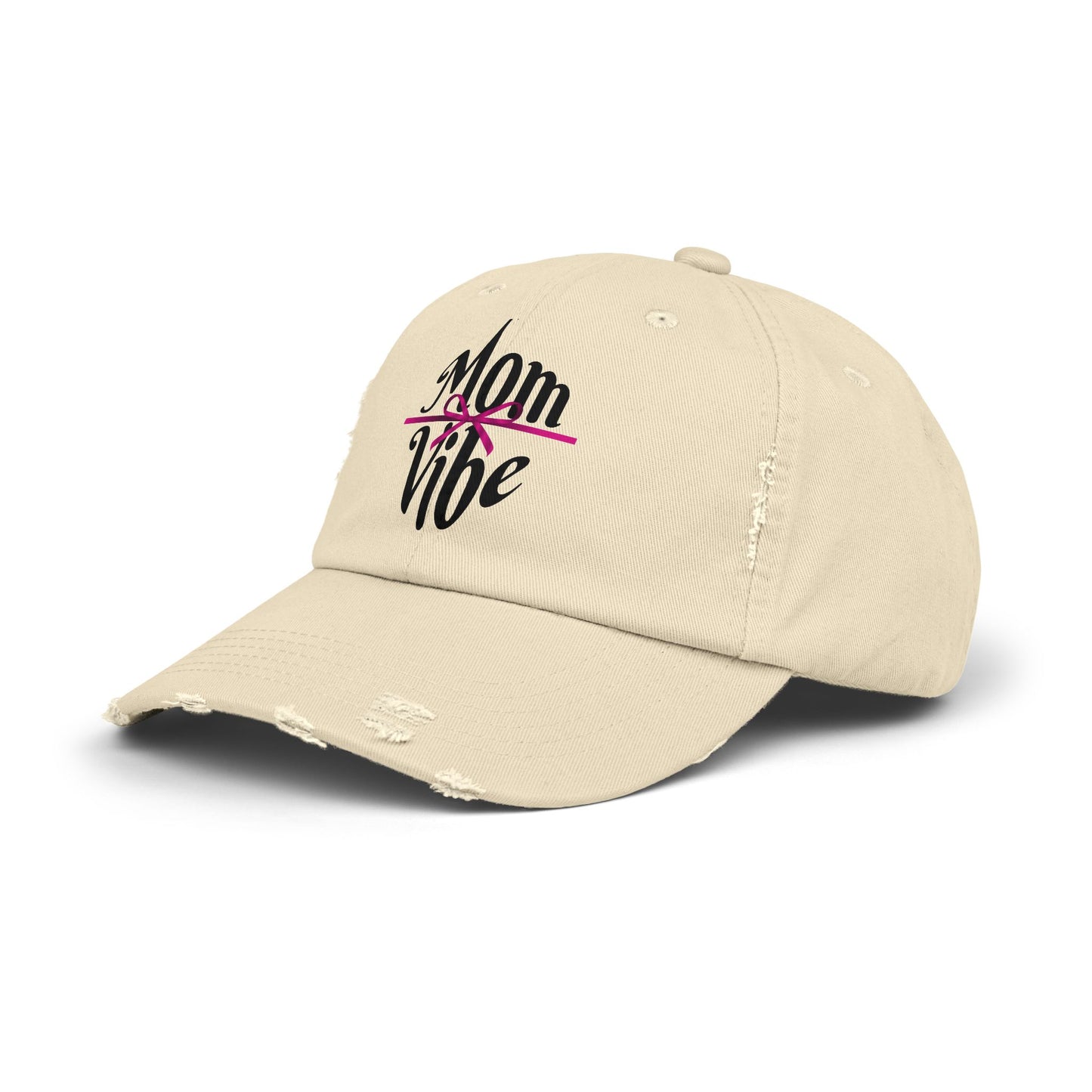 Mom Vibe Cap: Adult Distressed Cap for Stylish Moms - The Eggy's store