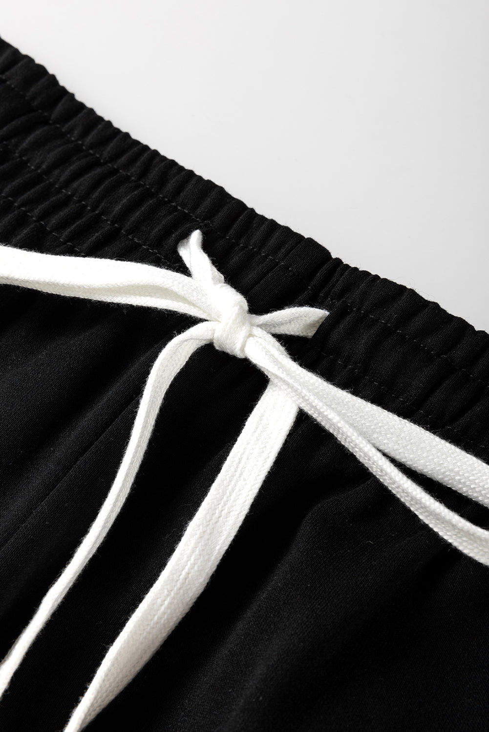 Light French Beige Striped Drop Shoulder Pullover and Joggers Set - The Eggy's store