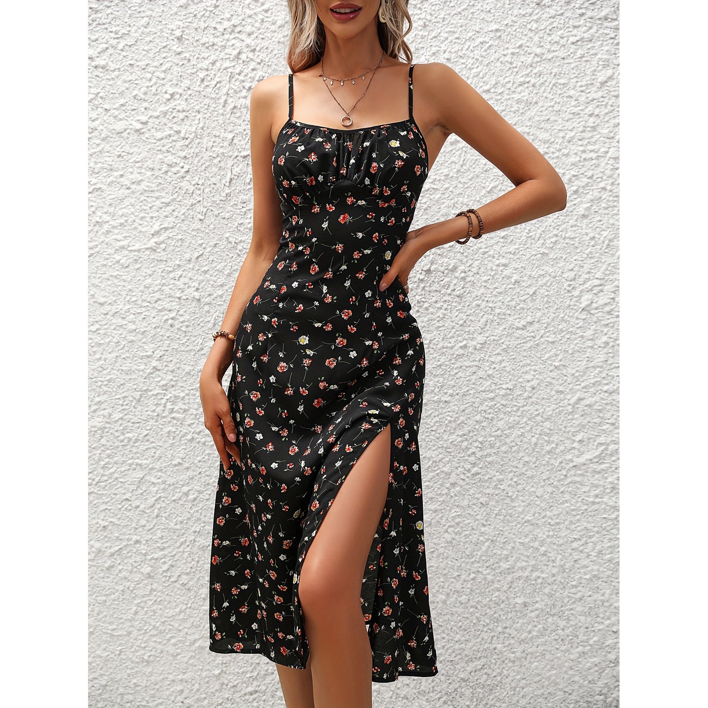 Polka Dot Suspender Dress - New Summer Sexy Split Long Dress for Women - The Eggy's store
