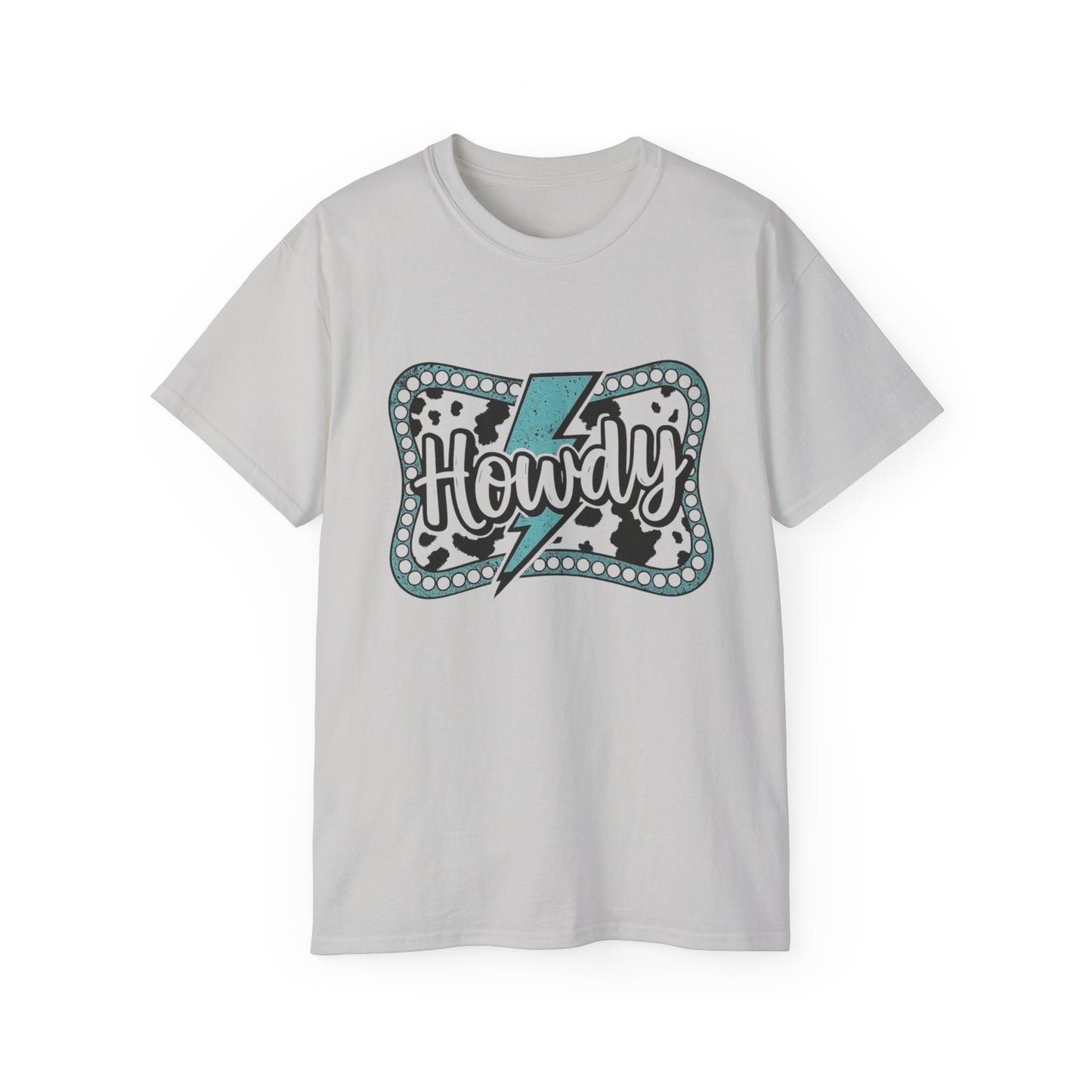 Howdy Lightning Graphic Tee - Fun Unisex Cotton Women's T-Shirt for Summer, Festivals, Casual Wear - The Eggy's store