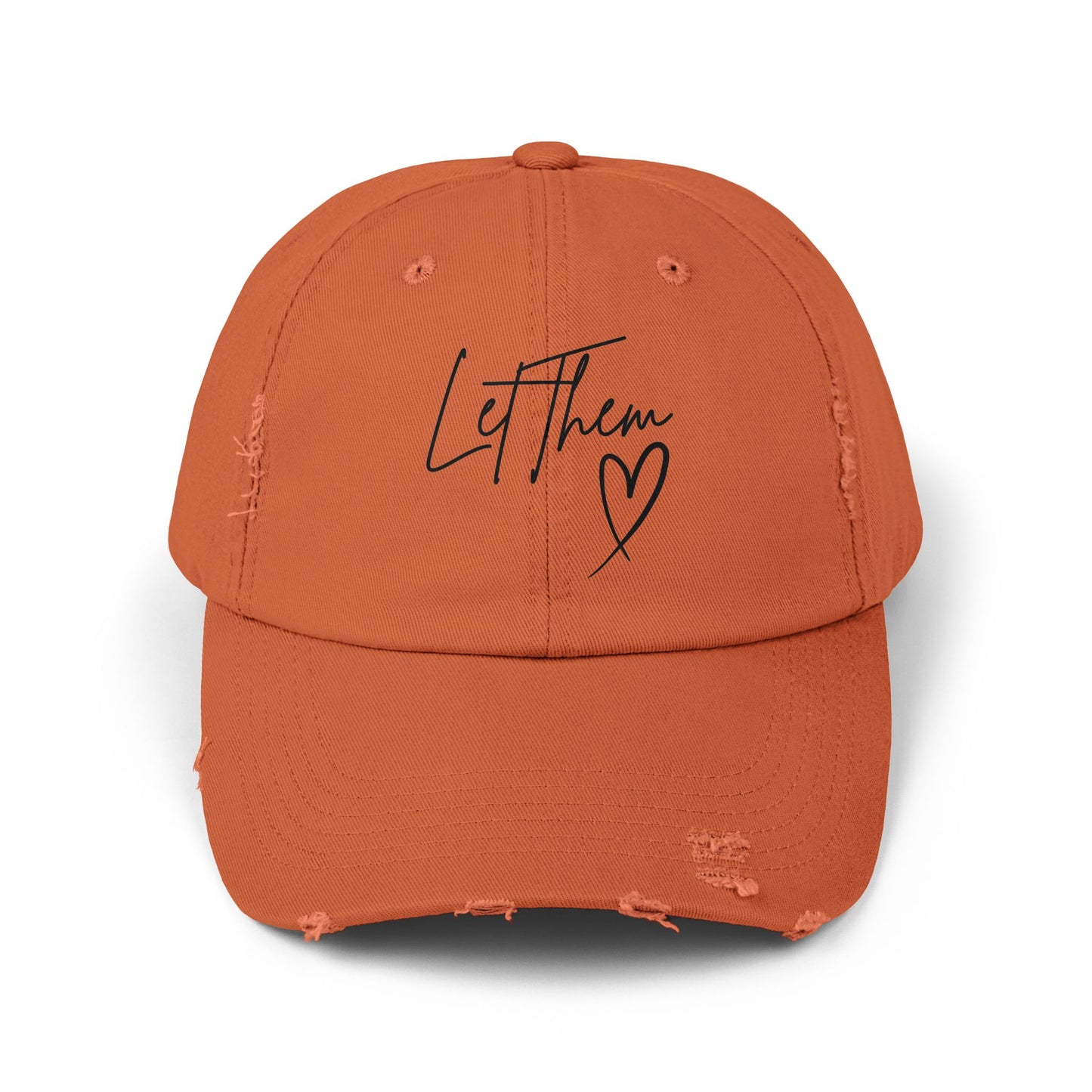 Let Them Distressed Hat Design - Unique Distressed Hat Design - The Eggy's store