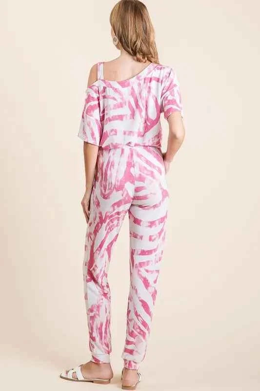 BiBi Zebra Print French Terry Top and Pants Set