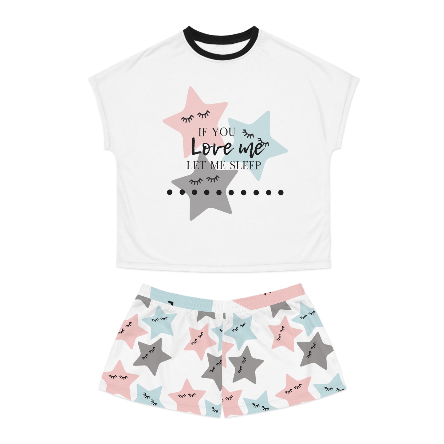 Let Me Sleep Women's Pajama Set - Short Sleepwear for Restful Nights - The Eggy's store