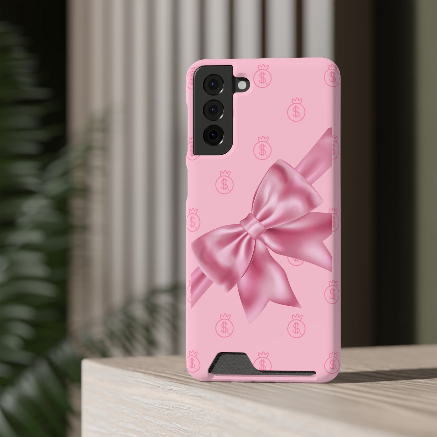 Money and Bows Phone Case with Card Holder