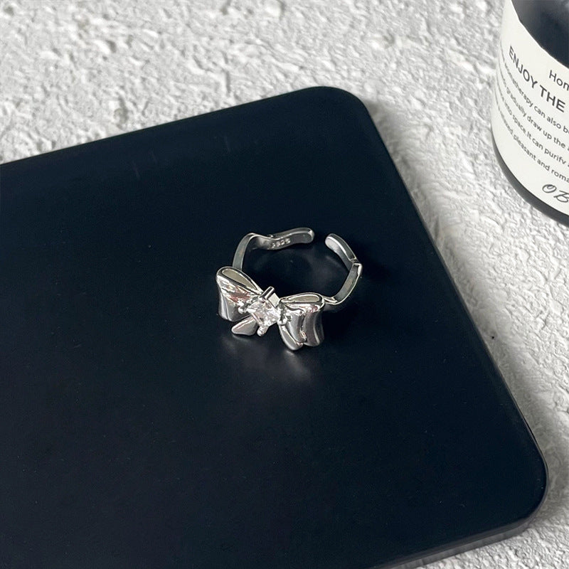Bow Young Girl Jewelry Sterling Silver Bow Ring 925 Sterling Silver Ring - The Eggy's store