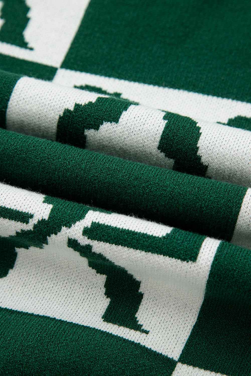 Checker Bow Crewneck Sweater