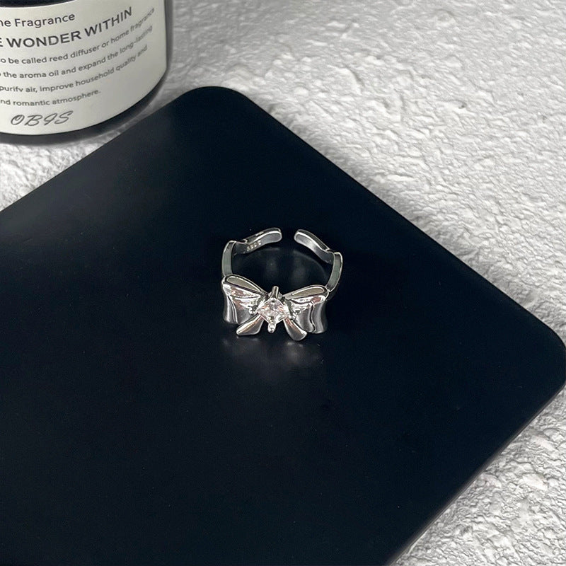 Bow Young Girl Jewelry Sterling Silver Bow Ring 925 Sterling Silver Ring - The Eggy's store