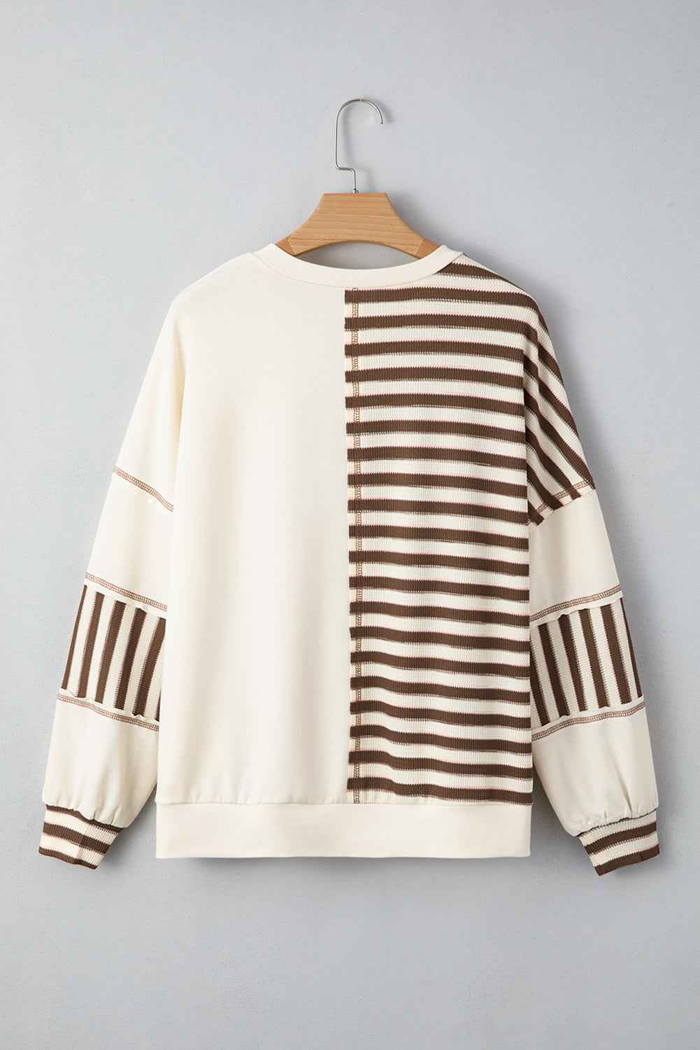 Ariana Stripe Stitched Oversized Sweatshirt