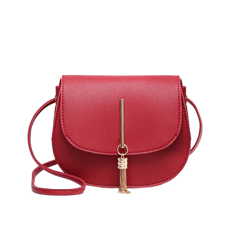 Fringe Crossbody Phone Bag – PU Leather Shell Shape Purse | 6 Colors