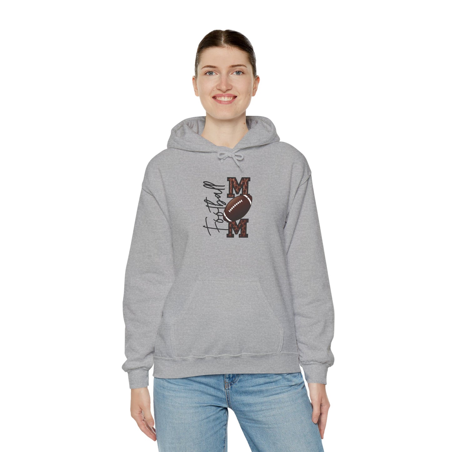 Football Mom: Adult Hooded Sweatshirt