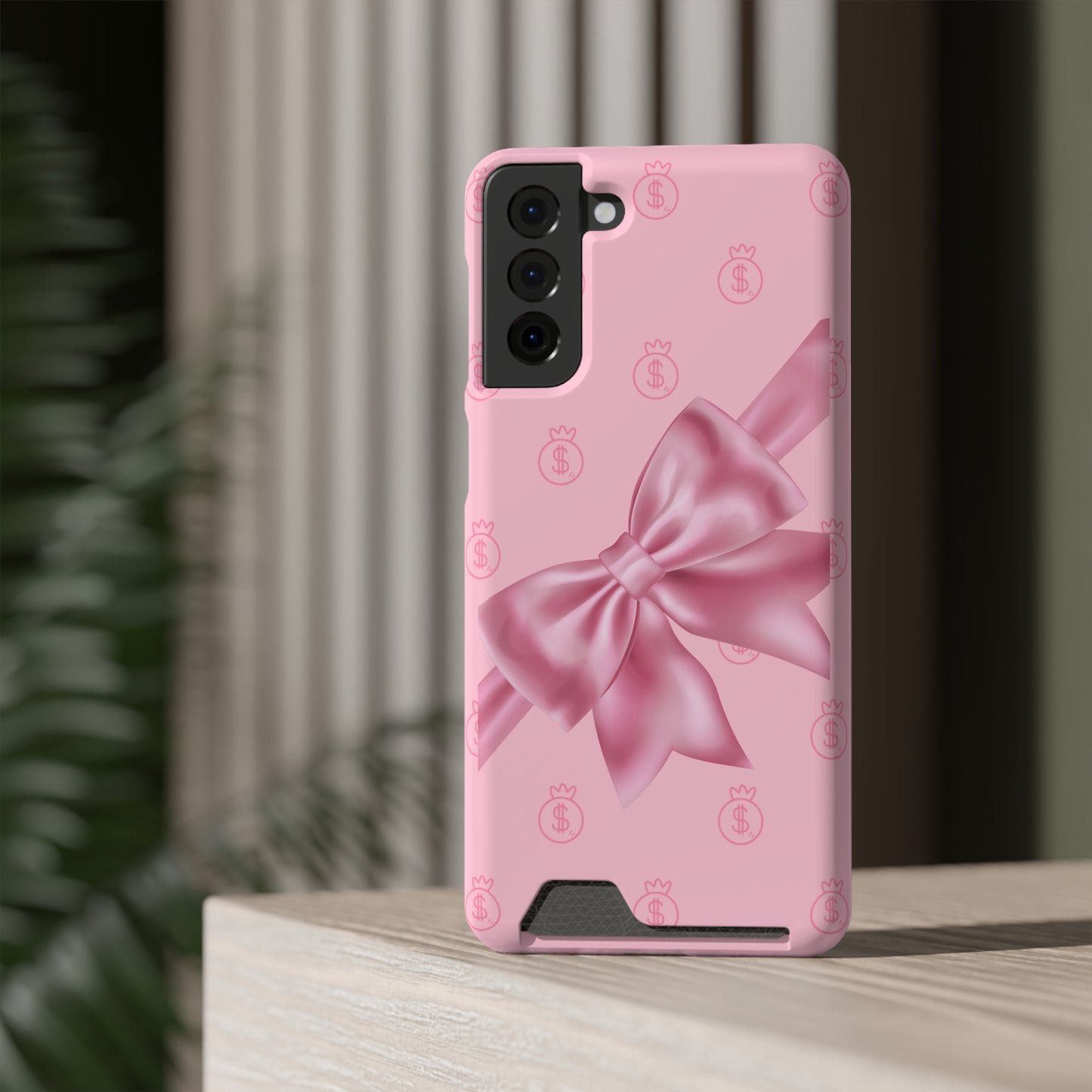 Money and Bows Phone Case with Card Holder