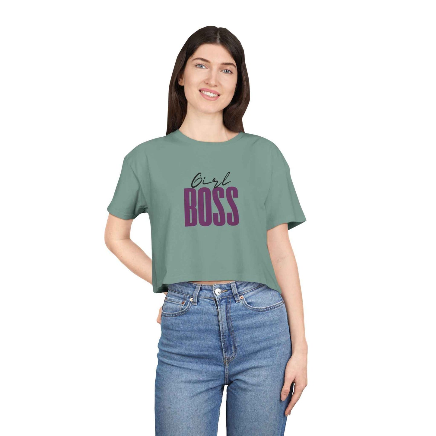 Girl Boss Adult Crop T-Shirt