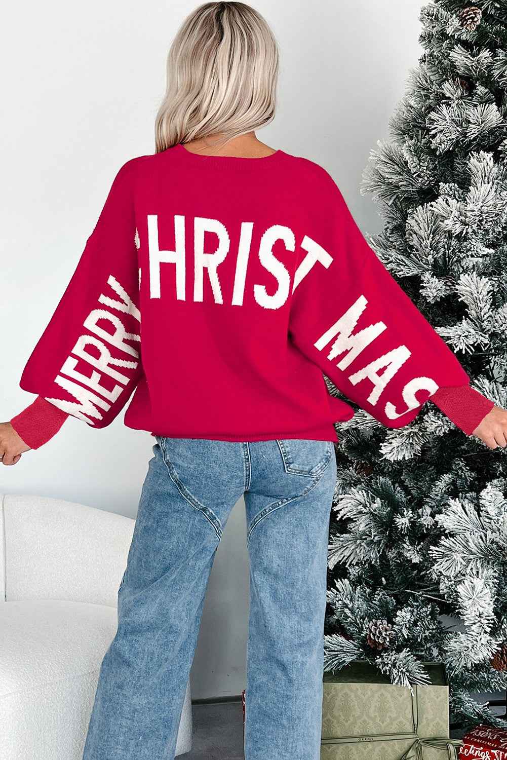 Ho Ho Ho Merry Christmas Loose Sweater