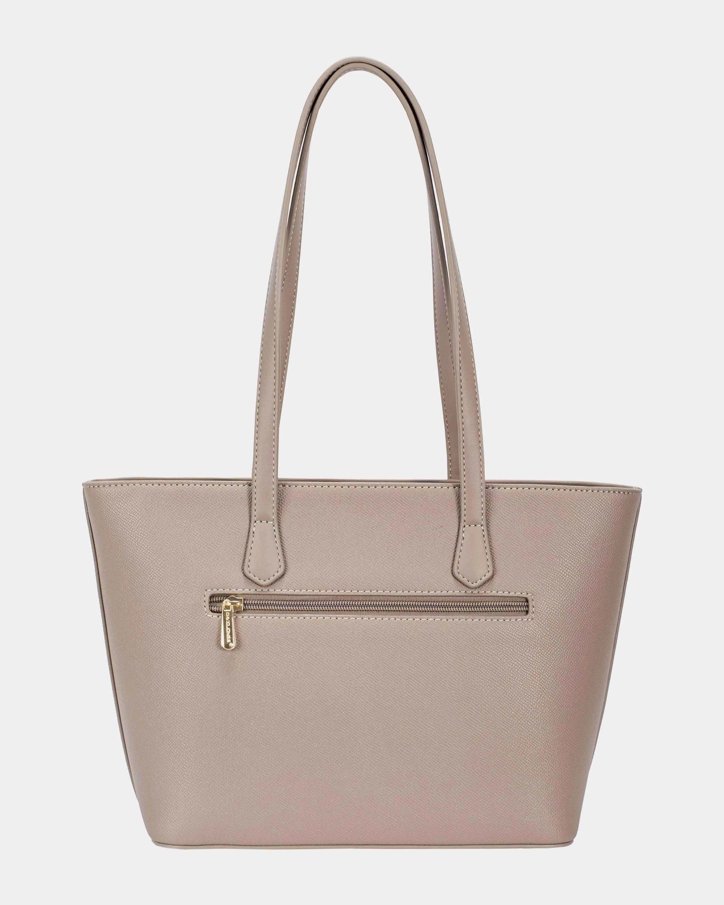 Leather Tote Bag with Gold Hardware