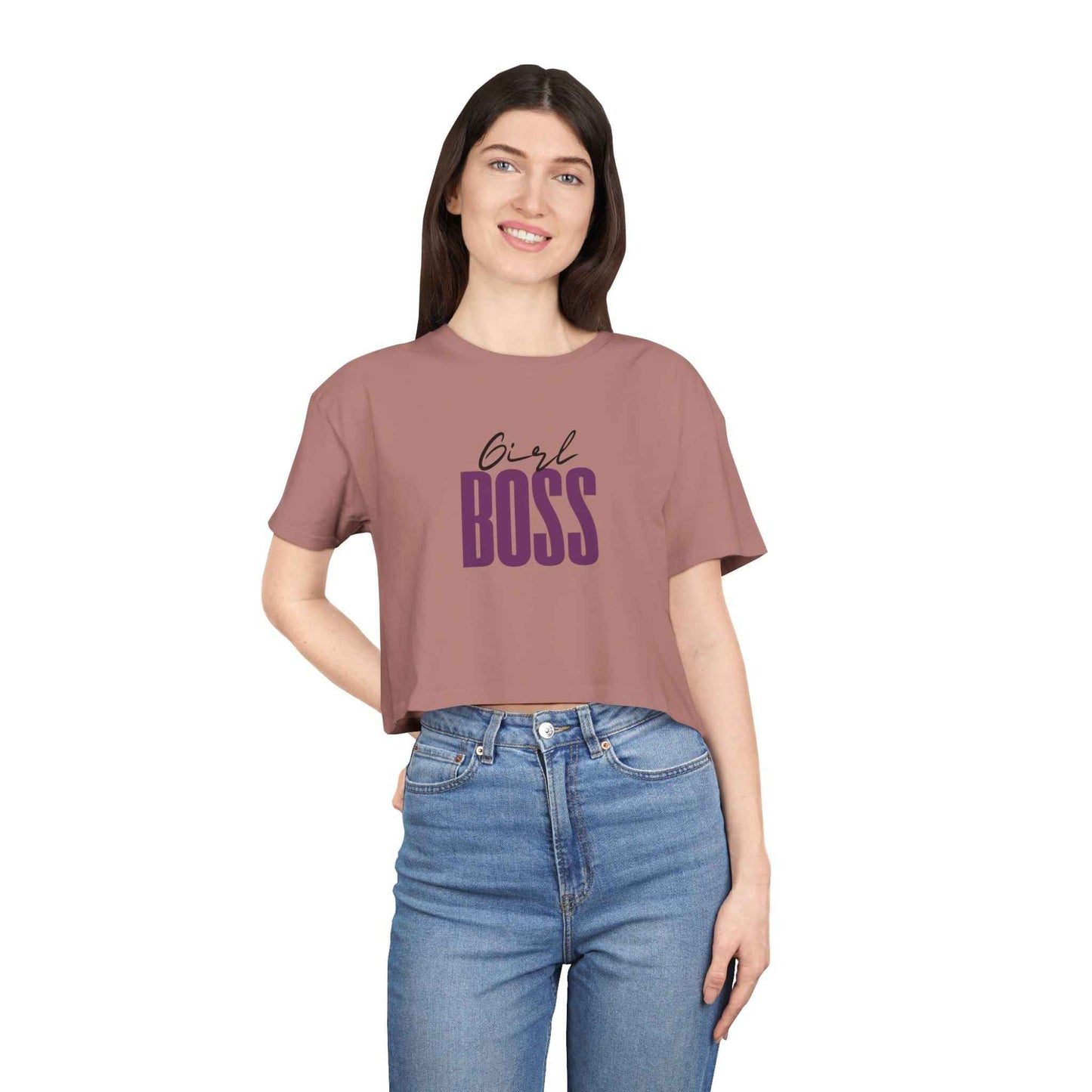 Girl Boss Adult Crop T-Shirt