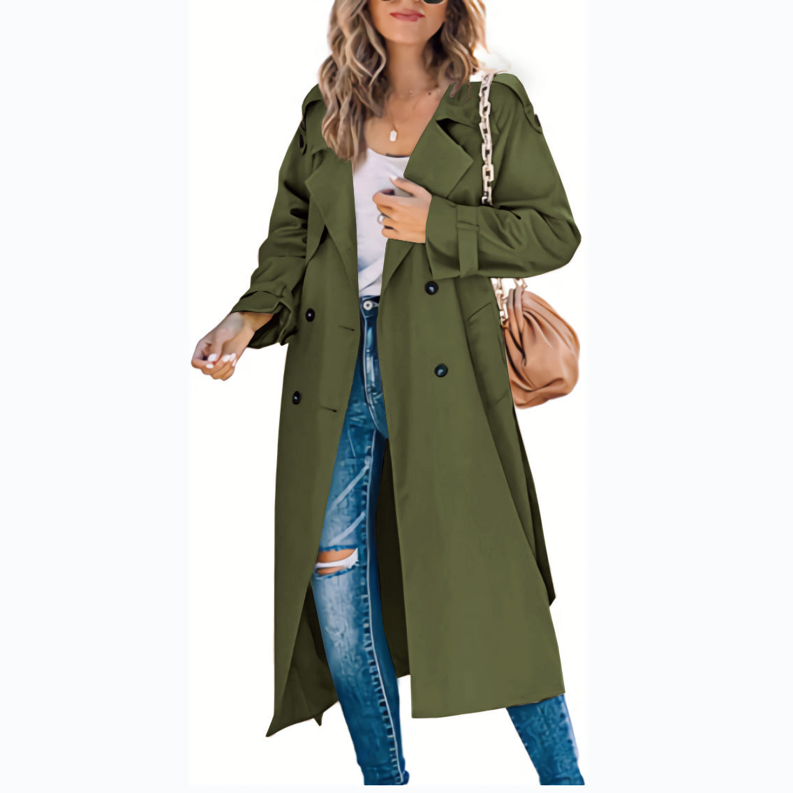 Women's Casual Windbreaker Jacket - Fashionable Solid Color Outerwear for Women - The Eggy's store