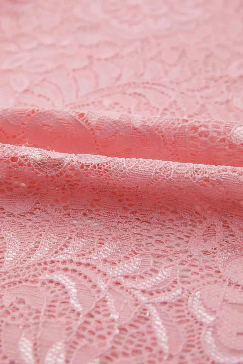 Lace Flower Round Neck Long Sleeve Women's Top