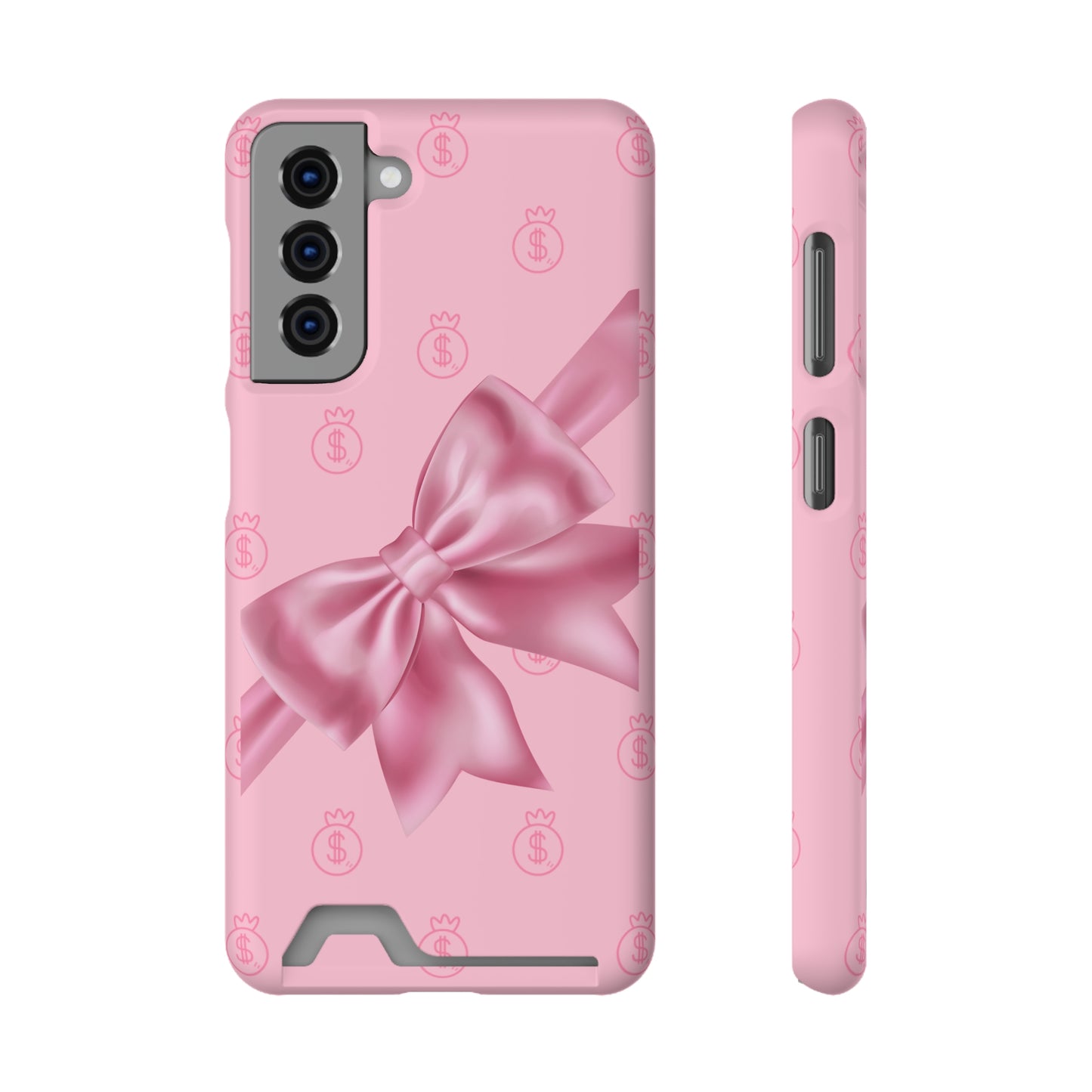 Money and Bows Phone Case with Card Holder - The Eggy's store